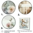 thumbnail image 3 of Designart Teddy Bear In Crib With Flowers II Canvas Wall Art, 3 of 5