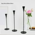 thumbnail image 2 of SUDEG 3PCS Black Candlestick Candle Holder Modern And Simple Style For Home Decoration, 2 of 12