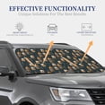 thumbnail image 3 of Kdxio Cigar Print 2-Piece Sun Shade Front Windshield - Foldable Car Front Window Sunshades for Most Sedans SUV Truck, 3 of 6