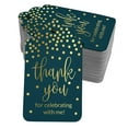 thumbnail image 1 of Inkdotpot Gold Foil Paper Hang Tags ThankYou For Celebrating With Me Birthday Favor Tags 100 Pack, 1 of 6