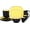 Black & Yellow, variant on Stoneware Square 16pc Dinnerware Set, Matte Rose