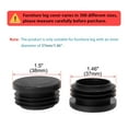 thumbnail image 2 of Plastic Round Tube Insert Glide Cap 38mm 1.5" OD 36pcs Protect Metal Feet Floor, 2 of 4