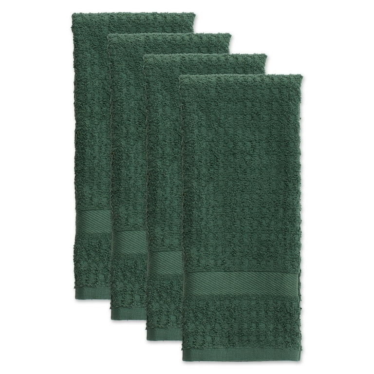 DII Solid Aqua Waffle Terry Dishtowel Set/4 in the Kitchen Towels  department at