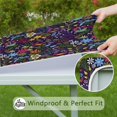 thumbnail image 6 of Pioneer Flower Floral Print Pattern Square Fitted Tablecloth with Elastic Edge,Square Table Cover,Washable Elastic Table Cover for Home Kitchen Party Decor 36"x36", 6 of 6