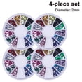 thumbnail image 1 of HZKAICUN 4 Boxes Nail Art Decoration DIY Glitter Nail Decoration Rhinestone 3D Round Nail Art Rhinestone Nail Art Decor Accessories Nail Art Decorations Colourful Gemstones Rhinestones, 1 of 9