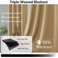 thumbnail image 3 of MKHILL Aether 40x78 Gold Blackout Curtains Gold 2 Panels, 78 Inch Long Thermal Insulated Rod Pocket Window Drapes for Bedroom Living Room Kids Room, Each 40" W x 78" L, 3 of 9