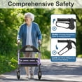 thumbnail image 3 of ZOTO Foldable Rollator Walker with Seat - Height Adjustable Lightweight Rolling Walker for Seniors - Sturdy Reinforced Carbon steel Frame VR2-PU, 3 of 7