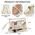 thumbnail image 2 of YOOLIFE Clear Travel Toiletry Bag Makeup Cosmetic Bag Monogram Initial Cute Makeup Pouch Makeup Case, Personalized Makeup Bags for Women Girls, 2 of 6