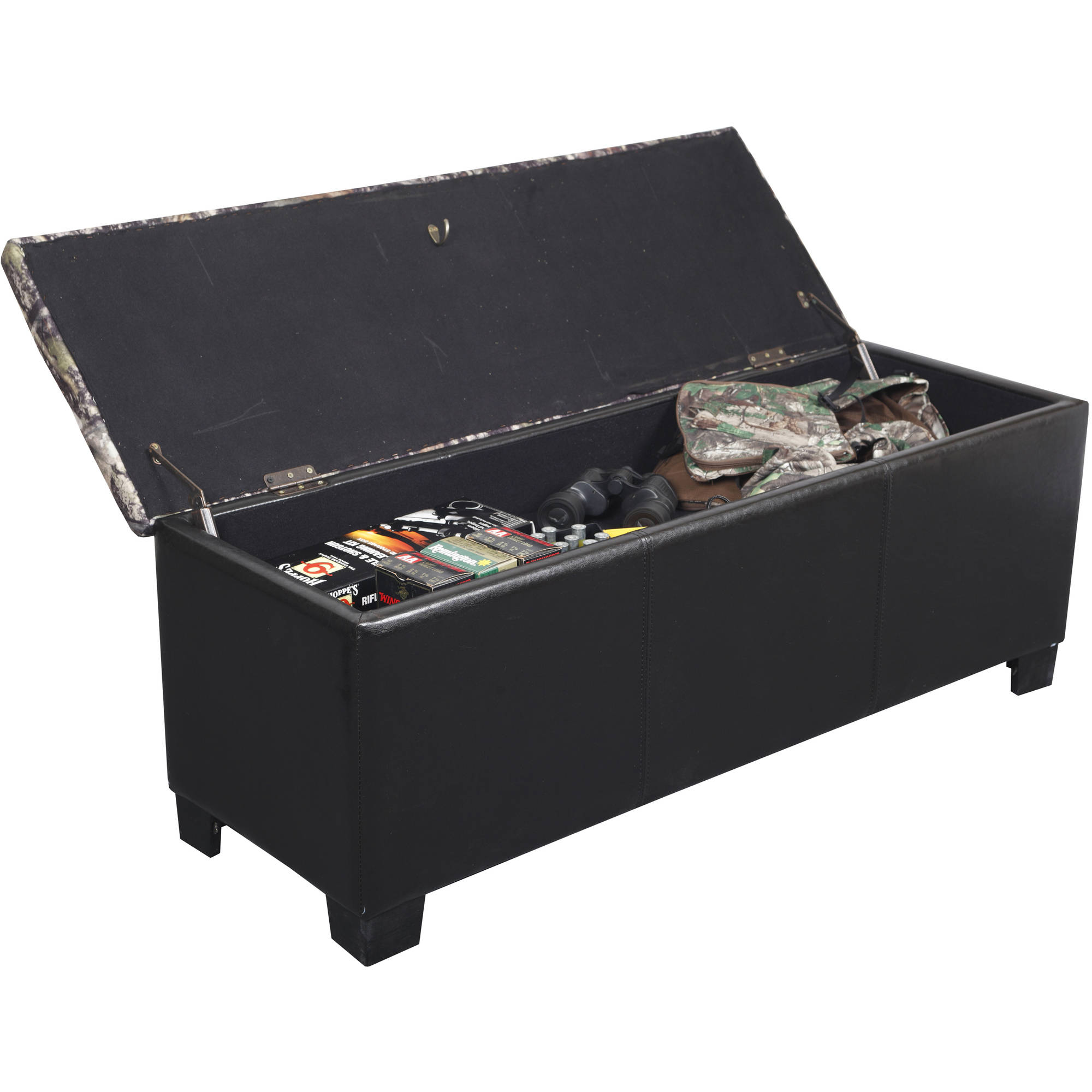 Camo Gun Concealment Bench Camouflage Safe Ottoman Hidden Rifle Shotgun