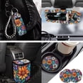 thumbnail image 3 of Yuyamidu Boho Flowers Car Seat Covers Full Set with Steering Wheel Accessories Car Seat Belt Cover Auto Rear View Mirror Cover Trash Bin Car Coasters Keychain Chapstick Holder, 3 of 7