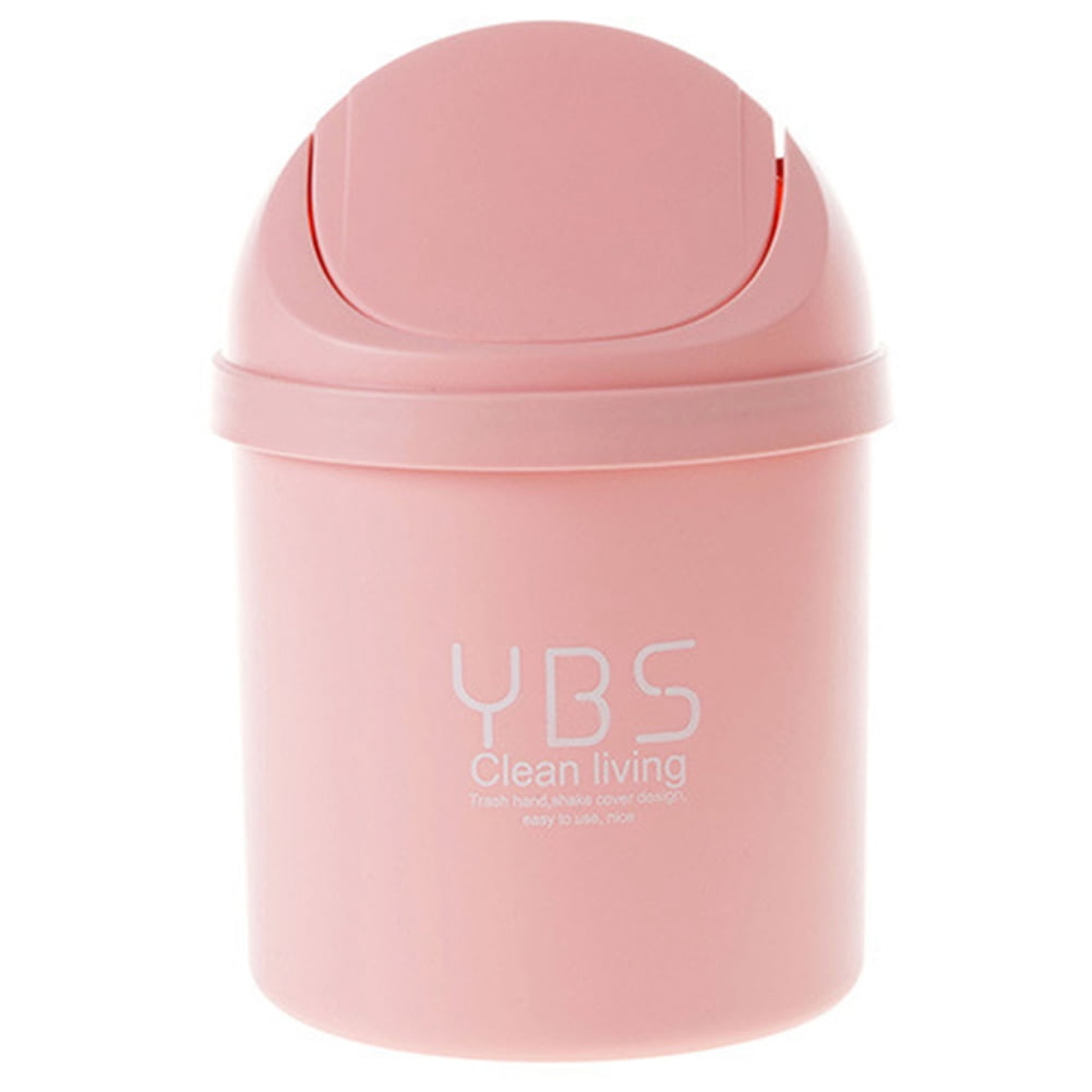 Mini Desktop Trash Can With Lid Desk Small Household Trash Clean Trash