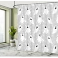 thumbnail image 5 of Ambesonne Halloween Shower Curtain, Boo Ghost and Spiders, 69"Wx84"L, Grey White, 5 of 5
