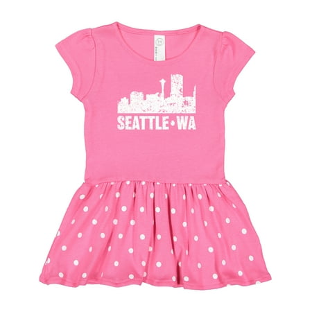

Inktastic Seattle Skyline Grunge Gift Baby Girl Dress