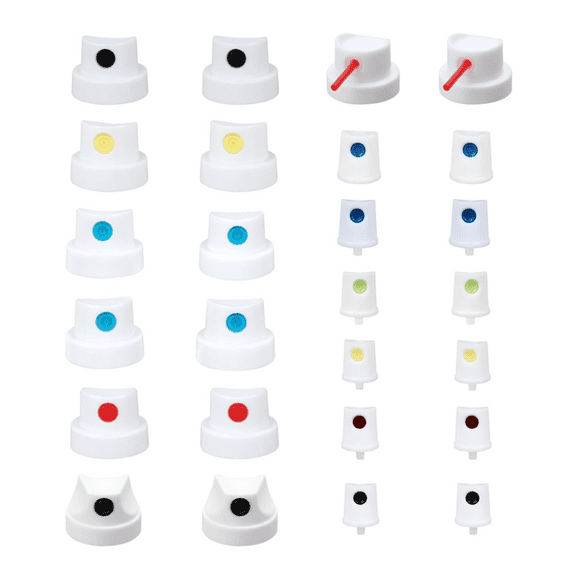 Paint Nozzle Caps Set, 26 Universal Replacement Tips, Master Cap Collection SprayCan Kit