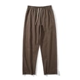 thumbnail image 4 of Pantalones largos y pantalones de lino para hombre, pantalones casuales de lino de gran tamaño, sueltos y rectos, pantalones para hombre., 4 of 5