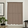 thumbnail image 4 of Pure Brown Semi Sheer Curtains Drapes for Living Room, Bedroom, French Doors Window 54 Inches Long, Simple Solid Color Rod Pocket Chiffon Curtain Drapery Voile Draperies Panel, 4 of 6