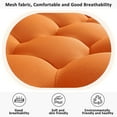 thumbnail image 3 of Modern Floor Sofa Single Lazy Sofa Chair, Upholstered Mesh Fabric Floor Couch Bubble couch for Living room, Bedroom, Office Orange, 3 of 9