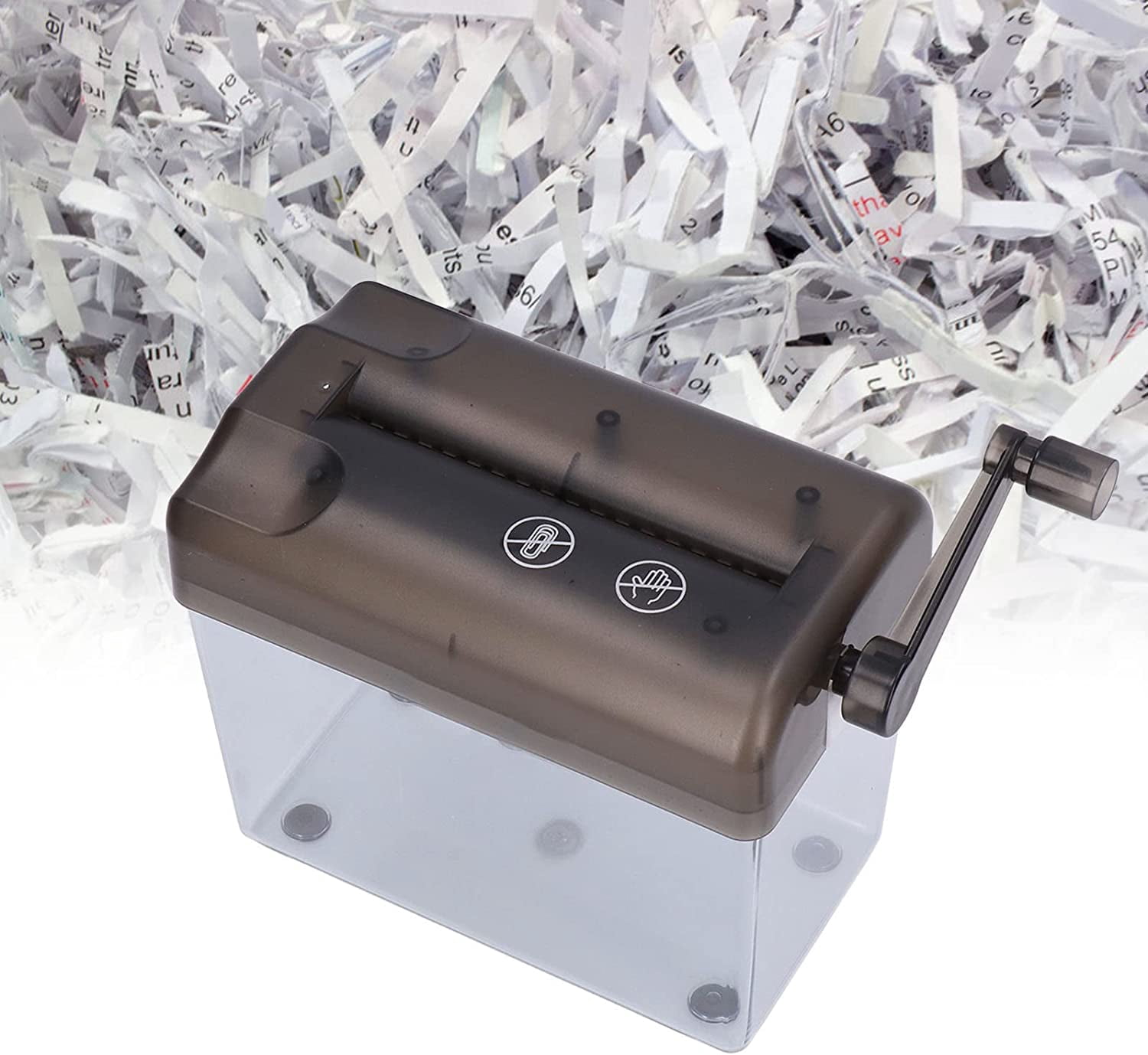 Acouto Manual Paper Shredder, Easy to Use Portable Shredder with Hand Crank for Home for Office Desktop for School