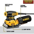 thumbnail image 2 of DEWALT Palm Sander, 1/4 Sheet (DWE6411K), Yellow, 2 of 13