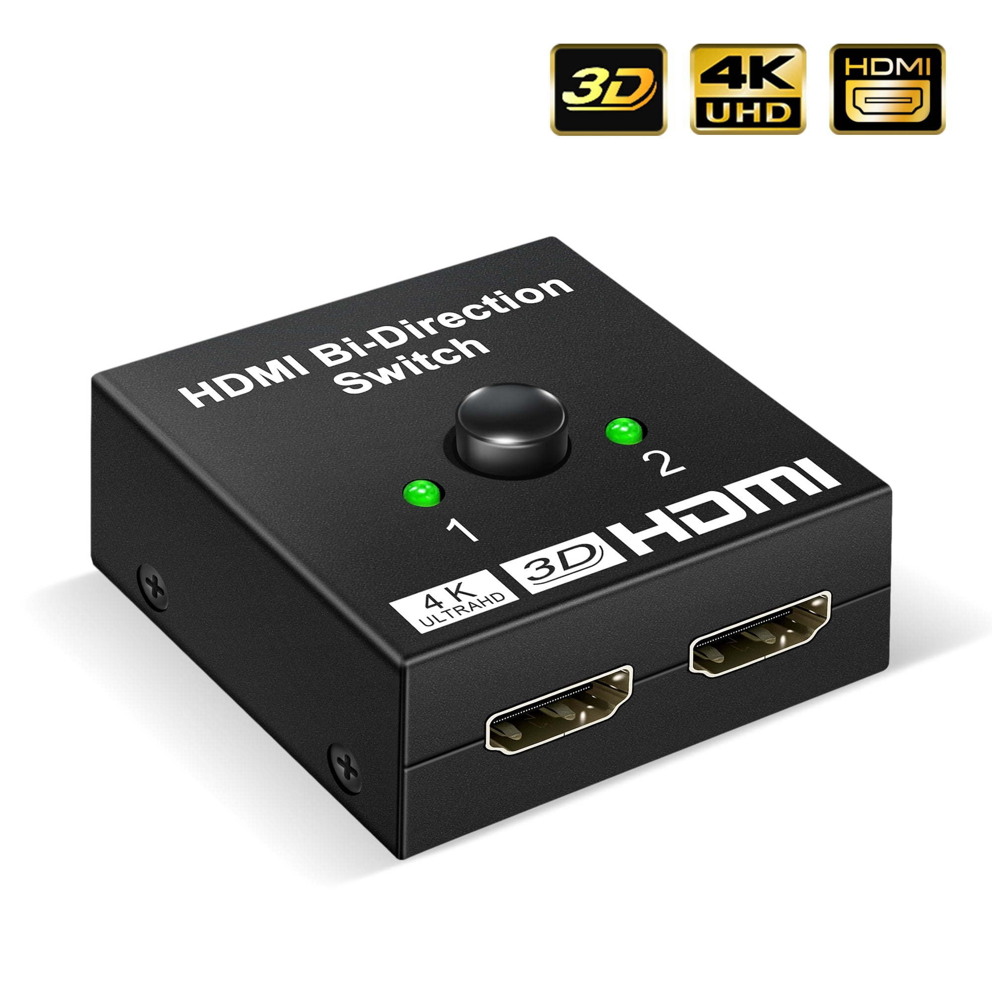 Switch 4K HDMI Splitter, Bi-Directional HDMI Switcher 2 in 1 Out / 1 in 2 Out 1080P 4K HDMI Switch Box Auto - Walmart.com