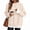 Apricot, variant on Women's Ribbed Cutout Patchwork Pullover, 50% Viscose 28% Polyester 22% Polyamide Oversized Crew Neck Sweater with Layered Long Sleeves