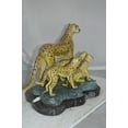 thumbnail image 5 of Cheetah Family Bronze Statue on Marble -  Size: 24"L x 14"W x 18"H., 5 of 12