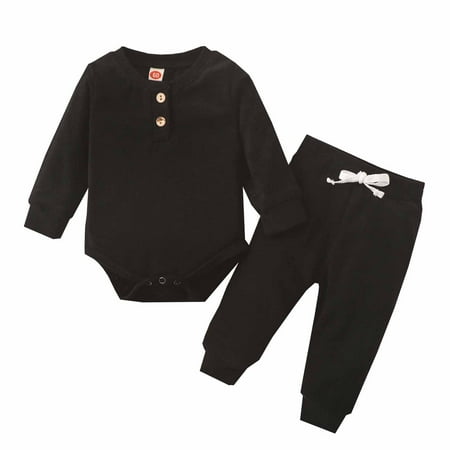 

BELLZELY Toddler Clothing Sets Clearance Autumn Winter Girls Crew Neck Long Sleeve Casual Romper Pants Headband Suit