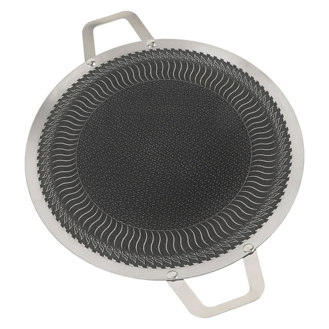 Poêle à Griller en Acier Inoxydable avec Design Antiadhésif et Multicouche Adapté à Toutes les Sources de Chaleur Idéal pour Rassemblements Intérieurs et Extérieurs Facile à Nettoyer et à Ranger