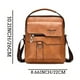 thumbnail image 2 of Vintage Leather Crossbody Bag Mens Vertical Shoulder Satchel Business Casual Durable Leather Bag for Dad Anniversary Gift, Ukhbmc, 2 of 7