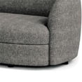 thumbnail image 3 of Pemberly Row 84 Inch Sofa Charcoal Gray Boucle Smooth Curved Kidney Shape, 3 of 11