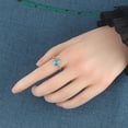 thumbnail image 3 of CILENON Turquoise Red Hetian Jade Ring S925 Silver Stylish Retro Ethnic (SL1,A), 3 of 6
