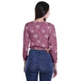 thumbnail image 3 of Moomaya Crop Top Long Sleeve For Women Printed Casual Summer T Shirt Crop Top, 3 of 5