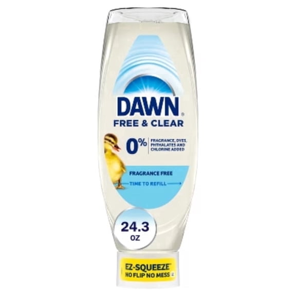 & Clear Ez Squeeze Dishwashing Liquid - Unscented - 24.3 fl oz
