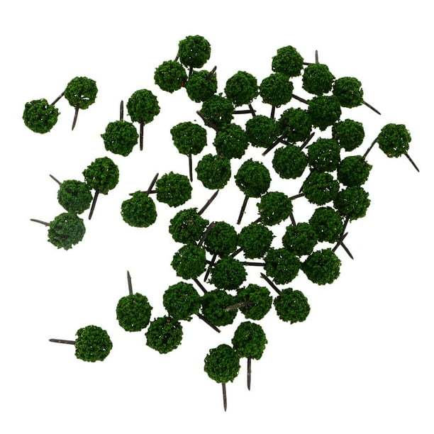 Modelo de 50 Piezas de Árboles Hugo para Bricolaje 1:150 3 Cm Verde