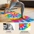 thumbnail image 4 of Colorful Rainbow Tie Dye Spiral Pattern Hot Yoga Mat Towel Non Slip for Hot Yoga - Quick-Drying Yoga Mat Cover with 4 Corner Pockets with Travel Bag - Hot Yoga Towel Non Slip 74"x26", 4 of 6