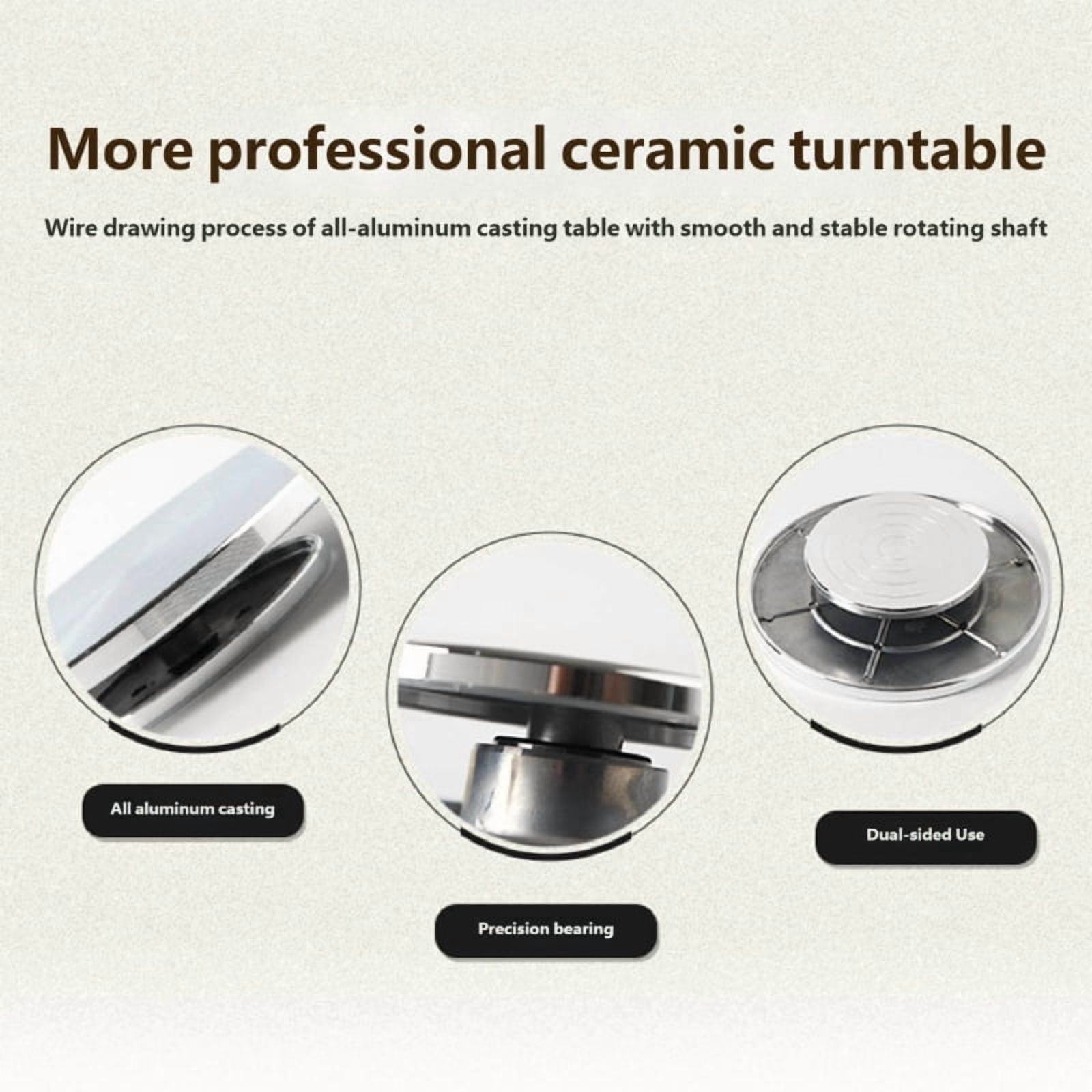Aluminum Alloy Pottery Wheel Ceramic Turntable Sculpting Wheel Platform for Clay