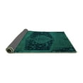 thumbnail image 2 of Ahgly Company Indoor Square Abstract Turquoise Blue Modern Area Rugs, 8' Square, 2 of 4