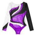 thumbnail image 3 of DPOIS Girls Long Sleeve Gymnastics Leotard Dance Biketards Unitard Bodysuit, 3 of 6