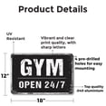 thumbnail image 2 of Open 24 7 Gym Home Fitness Center 12 Inch x 18 Inch Novelty Aluminum Metal Sign No Excuses Just Reps Durable Weatherproof Perfect for Home Gyms Garages Studios Fun Gift for Athletes, 2 of 6