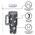 thumbnail image 4 of Dark Christmas Snowman Pattern Tumbler with Handle and Lid,40oz Double Wall Vacuum Insulated Tumbler,Cups Gift for Women and Men, 4 of 7