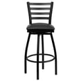 thumbnail image 6 of Flash Furniture Hercules Series Commercial Grade Metal Ladder Back Swivel Barstool, Black, 6 of 11