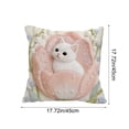 thumbnail image 3 of 17.72 IN/1.48 FT Simulated Cute Pet Animals Pillow Cover Cute Imitation Embroidery Sofa Cushion Cover Festival Decoration Pillow, 3 of 6