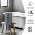thumbnail image 3 of Hwkond 5PC Bath Towels Set for Bathroom Cotton Thick Soft Absorbent Towel Set, Bathroom Towels, 3 of 7