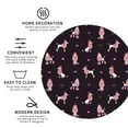thumbnail image 4 of Pofeuu Poodle Dog Print Leather Coasters Set of 6, Round Cups Mugs Mat Pad for Home Kitchen Heat Resistant Drink Coasters,Round Shape, 4 of 7