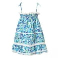 thumbnail image 2 of Richie House Girls' Sweet Floral Slip Dress with Lace Details RH1734, 2 of 2