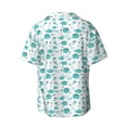 thumbnail image 2 of Xecao offers the Utensiles for Men's Casual Short-sleeved Shirt, a button-up collared shirt with a pocket, perfect for beach vacations and yacht travel in the Large size., 2 of 7