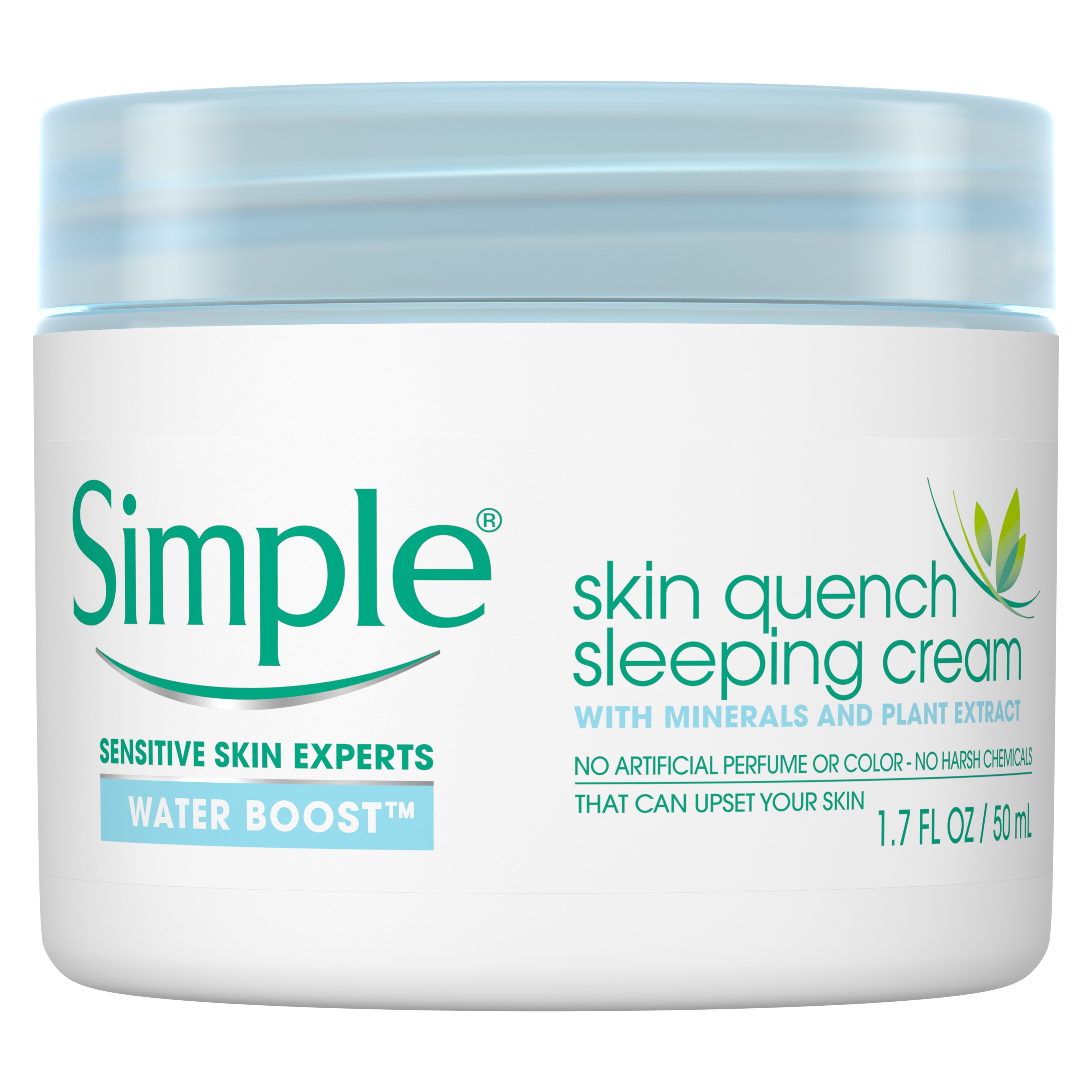 Simple Water Boost Skin Quench Sleeping Cream 1.7 oz - image 4 of 13