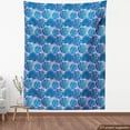 thumbnail image 4 of Ambesonne Tropical Fabric by the Yard Upholstery, Exotic Palm Monochrome, 1 Yard, Blue Pale Pink, 4 of 5