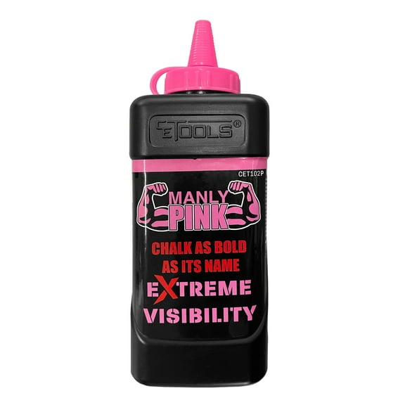 CE Tools 2015586 10 oz. Extreme Visibility Standard Marking Chalk - Fluorescent Pink