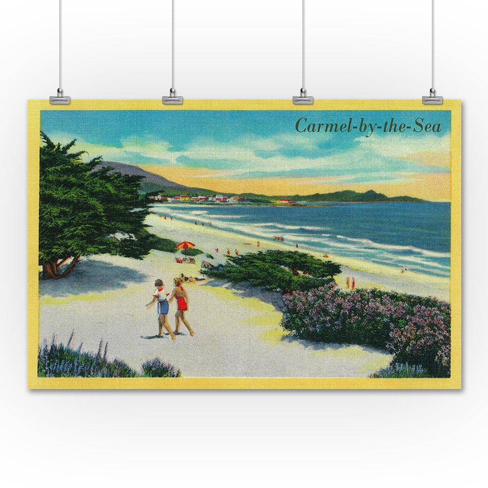 CarmelbytheSea, California View of the Beach Lantern Press